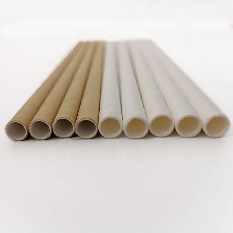 Custom eco friendly wheat color biodegradable bamboo fibre paper straw wrapped price