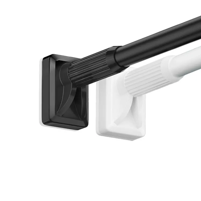Multipurpose Adjustable Curtain Poles Long Extensible Contracted Black Curtain Rods Extendable