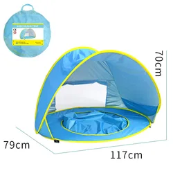 Portable Pop Up Baby Beach Tent With Pool UV protection  Pop Up Baby Beach Tent