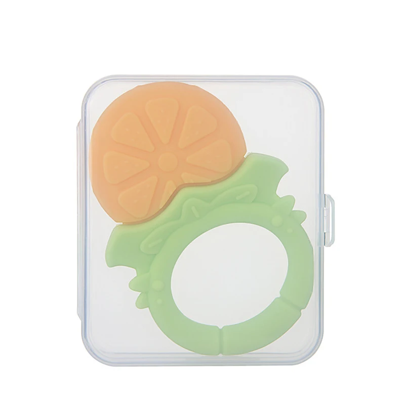 Wholesale Best Selling Teether Ring Fruit Molar Stick Bite Fruit Strawberry  Silicone Teether