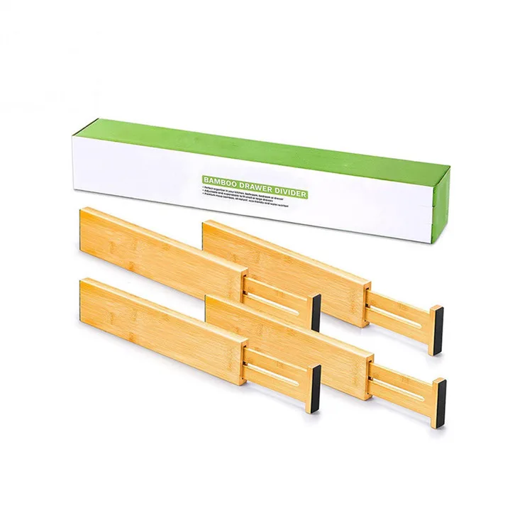 Scalable And Adjustable Natural Bamboo Splitter Diy Drawer Storage Planning Household Baby Space-saving Home Storage Supplies