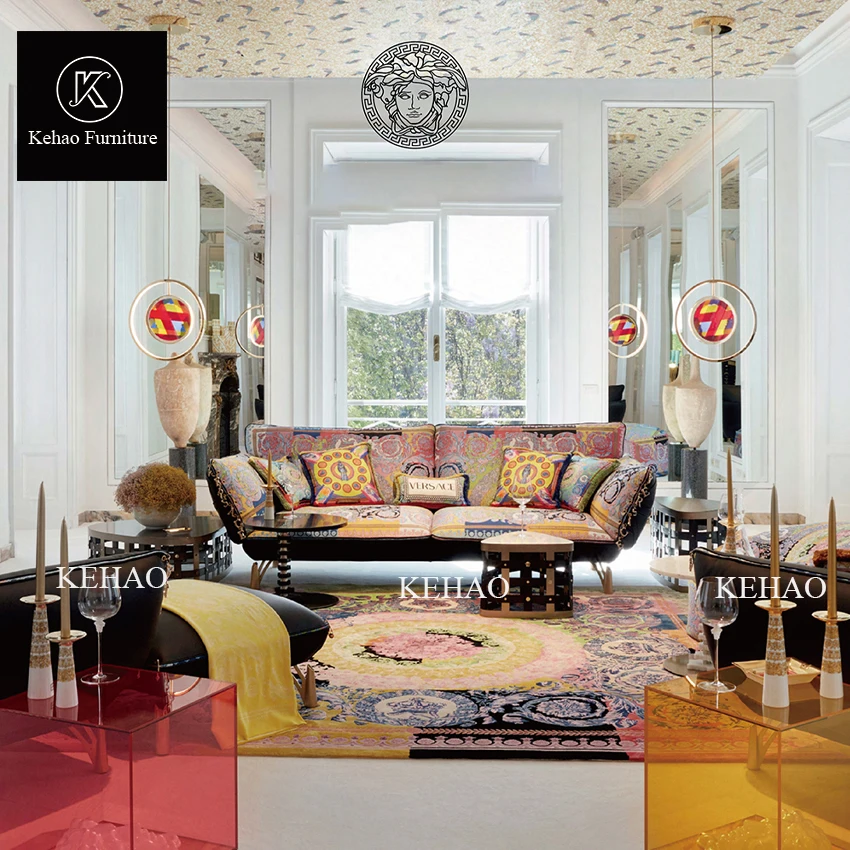 Hot Sale Popular New Design versaces Rhapsdy Sofa Luxury Modern Sofa Set Furniture Living Room Luxury Sofa