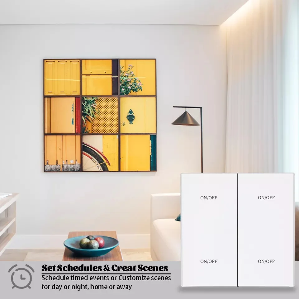 TYSH Smart Magnetic Relay Light Touch Screen Wifi Controlled Electrical Switch Zigbee Wireless Remote Control switch