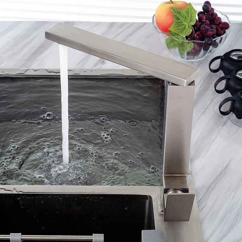 360 degree rotatable flexible ceramic cartridge durable kitchen faucet