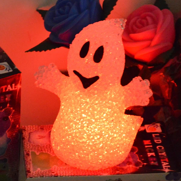 Halloween decoration led white spirit EVA ghost/ halloween flying ghost/color changing led ghost