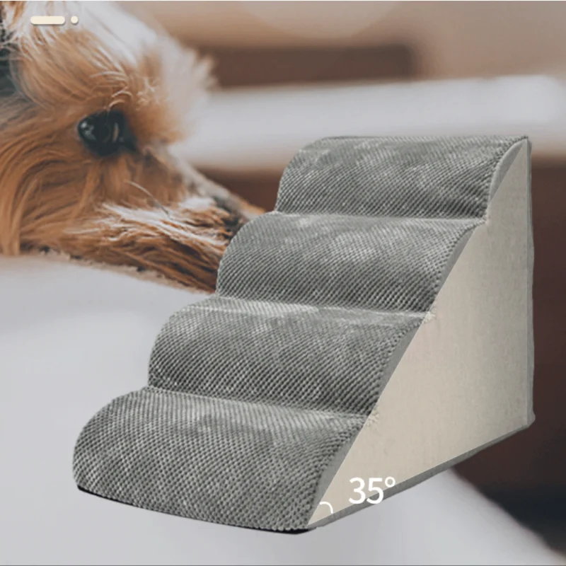 2023 New Multi-Function Portable Home Memory Foam Folding Pet Stair Steps Foam Steps For Pet Dog