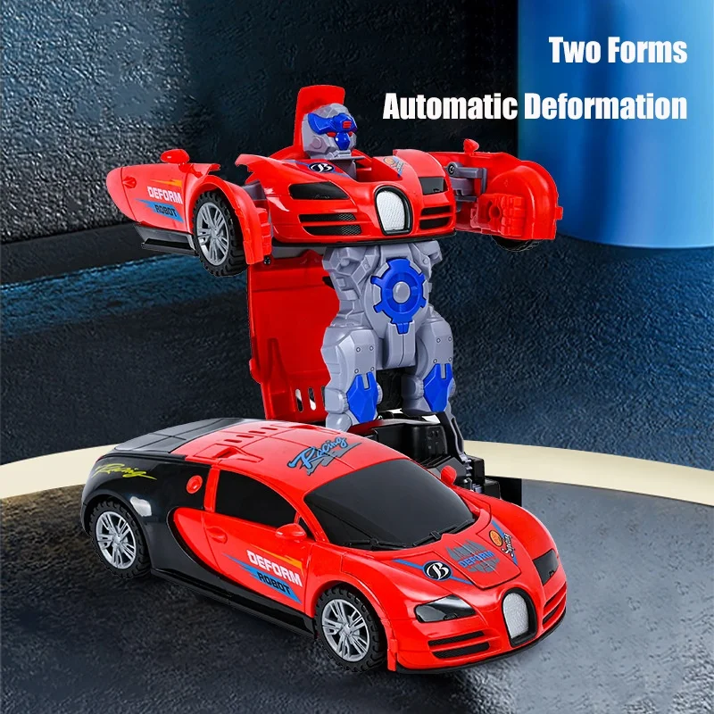 B/O Universal Driving Transforming Robots 2 In 1 Deform Robot Car Toy with Dynamic Music Flash Lights Deformation Robot