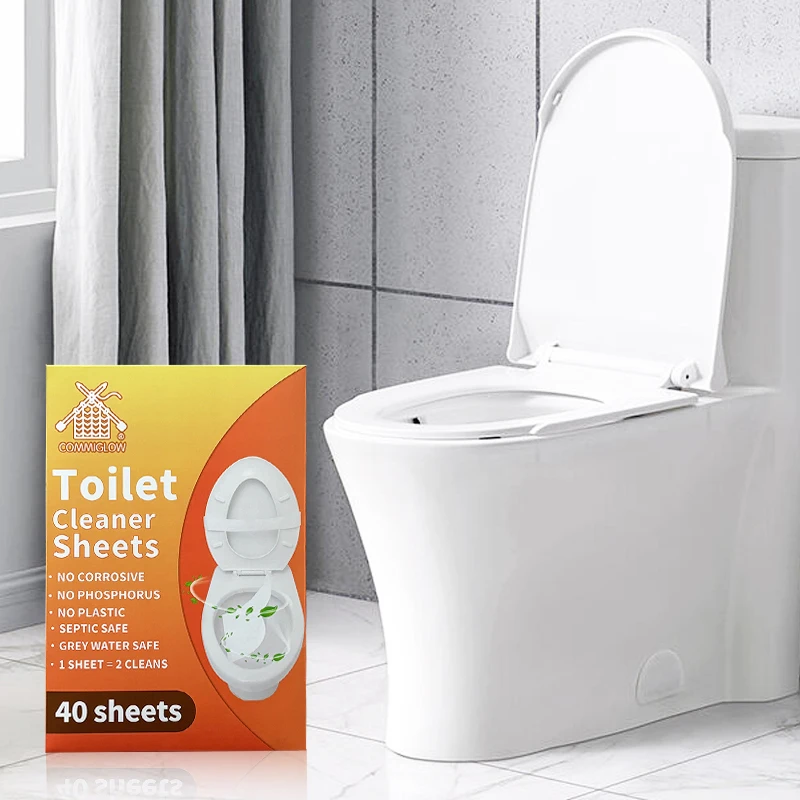Powerful natural eco friendly plastic-free toilet bowls cleaner sheets toilet cleaning strips