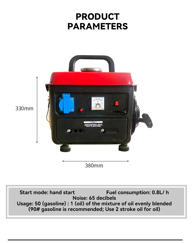 Generator Set Factory Spot 650W 1KW 2KW 3KW Gasoline And Diesel Set All Copper Emergency Backup Generators