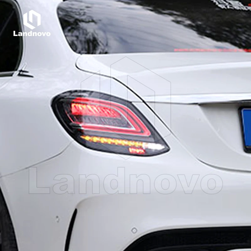 Landnovo body parts car assembly taillight led lamp replacement For Mercedes C class W205 2015-2020 led tail light
