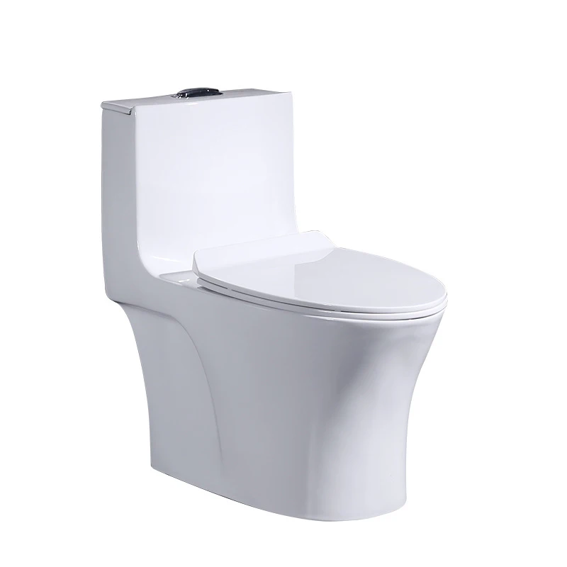 China factory modern easy install bathroom WC Mute Descent toilet siphon flush ceramic flush toilet one piece S-Trap Toilet Bowl