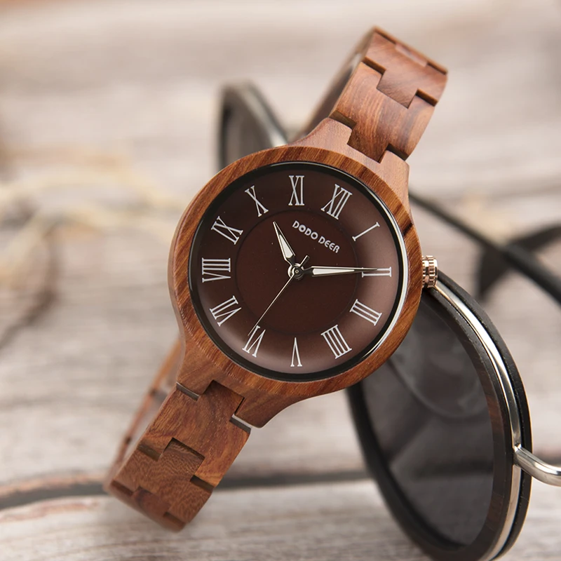 DODO DEER Trending Luxury Women Quartz Wrist Watch Movement Dress Bracelet Wood Watch OEM Fashion Japan 2019 MIYOTA Round Wooden