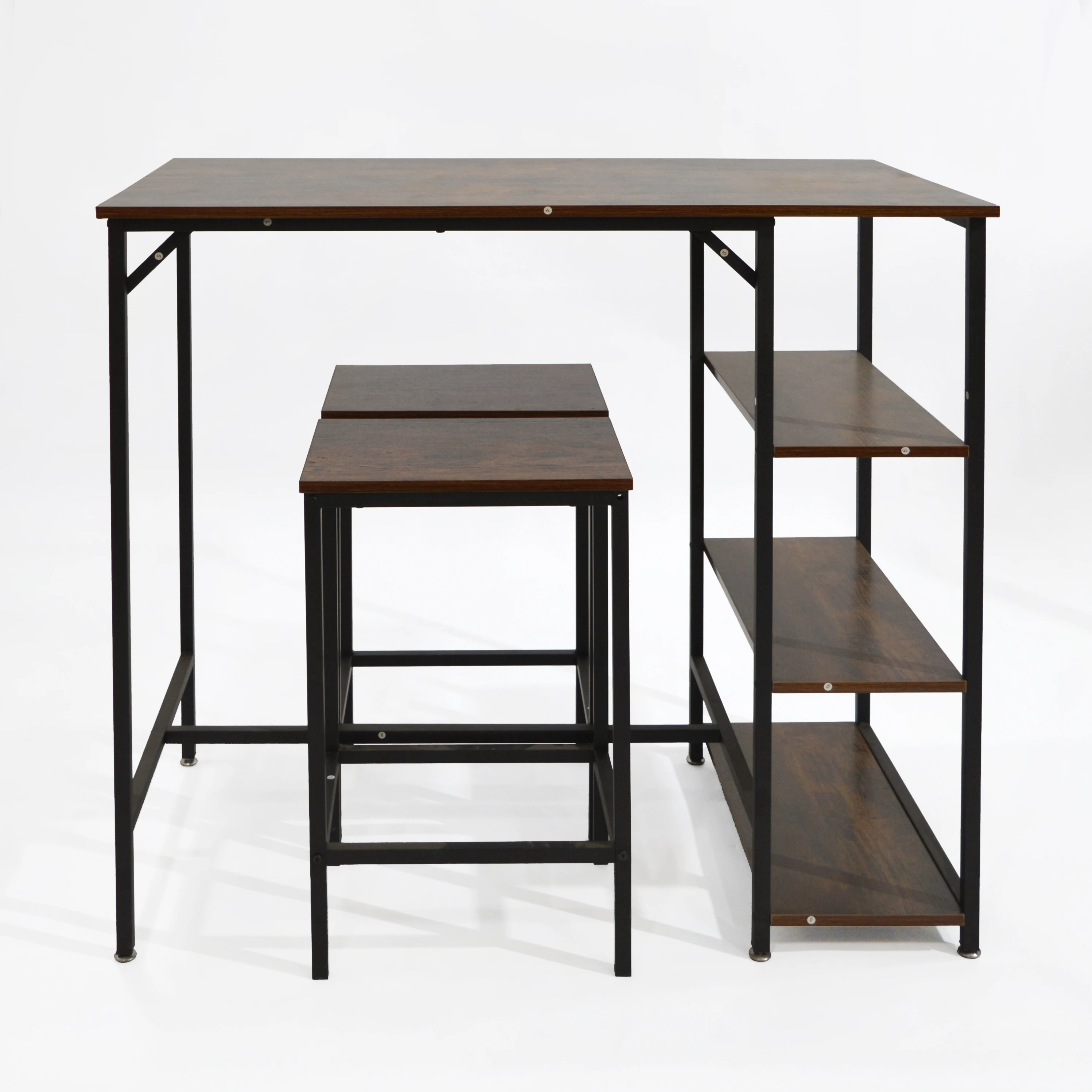 Simple Cheap Furniture Customized Industrial Rustic Brown Bar Table Kitchen Dining Table