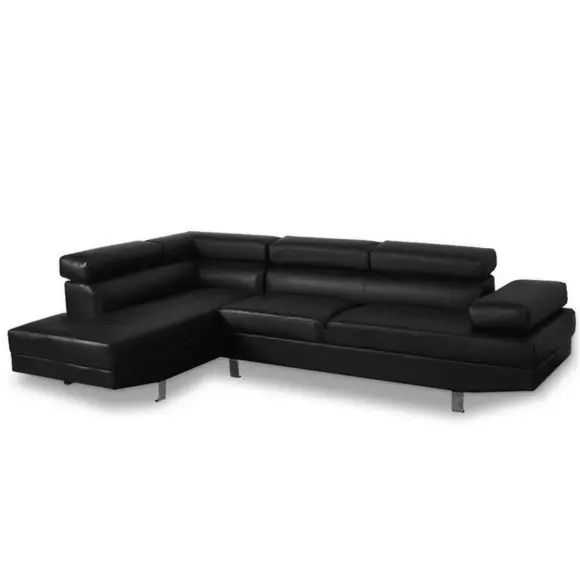 Wholesale Sectional Couch Corner Sofa With Adjustable Headrest And Chaise