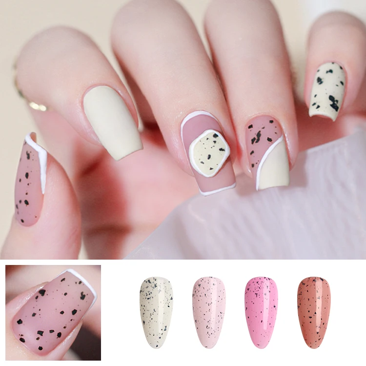 YDC Private Label Rubber Base Coat Thick Gold Foil Flakes Gel Polish Custom Viscosity 1320 Colors Nail Gel Polish