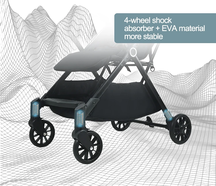 Wholesale Carreolas Para Bebes Auto Fold Stroller Travel Pram Lightweight Baby Stroller 2 In 1 Strollers For Babies