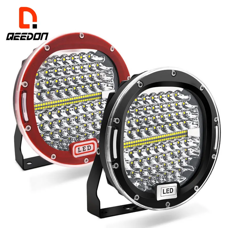 Qeedon 2 шт. 7 дюймов 300 Вт LED Work Светлое пятно луча круглые фары дальнего света для вождения по бездорожью ATV SUV 4x4 грузовик T