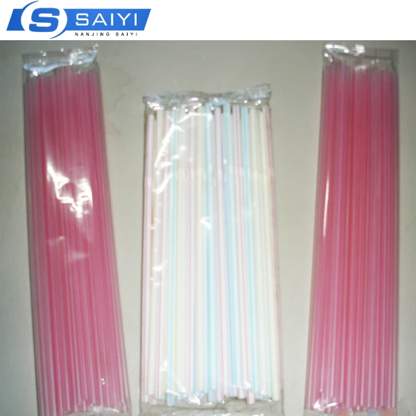 Factory directly sale fully auto Ishape Ishaped multiple group bulk straws packaging machine