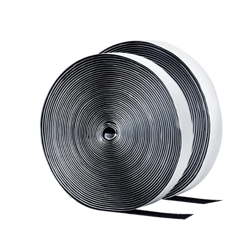 Самоклеящаяся лента на липучке Черная клейкая