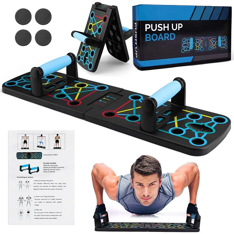 YETFUL 11PCS Multi functional Fitness New Type  Apparatus Abdominal Muscle  Chest Muscle Folding Training Board