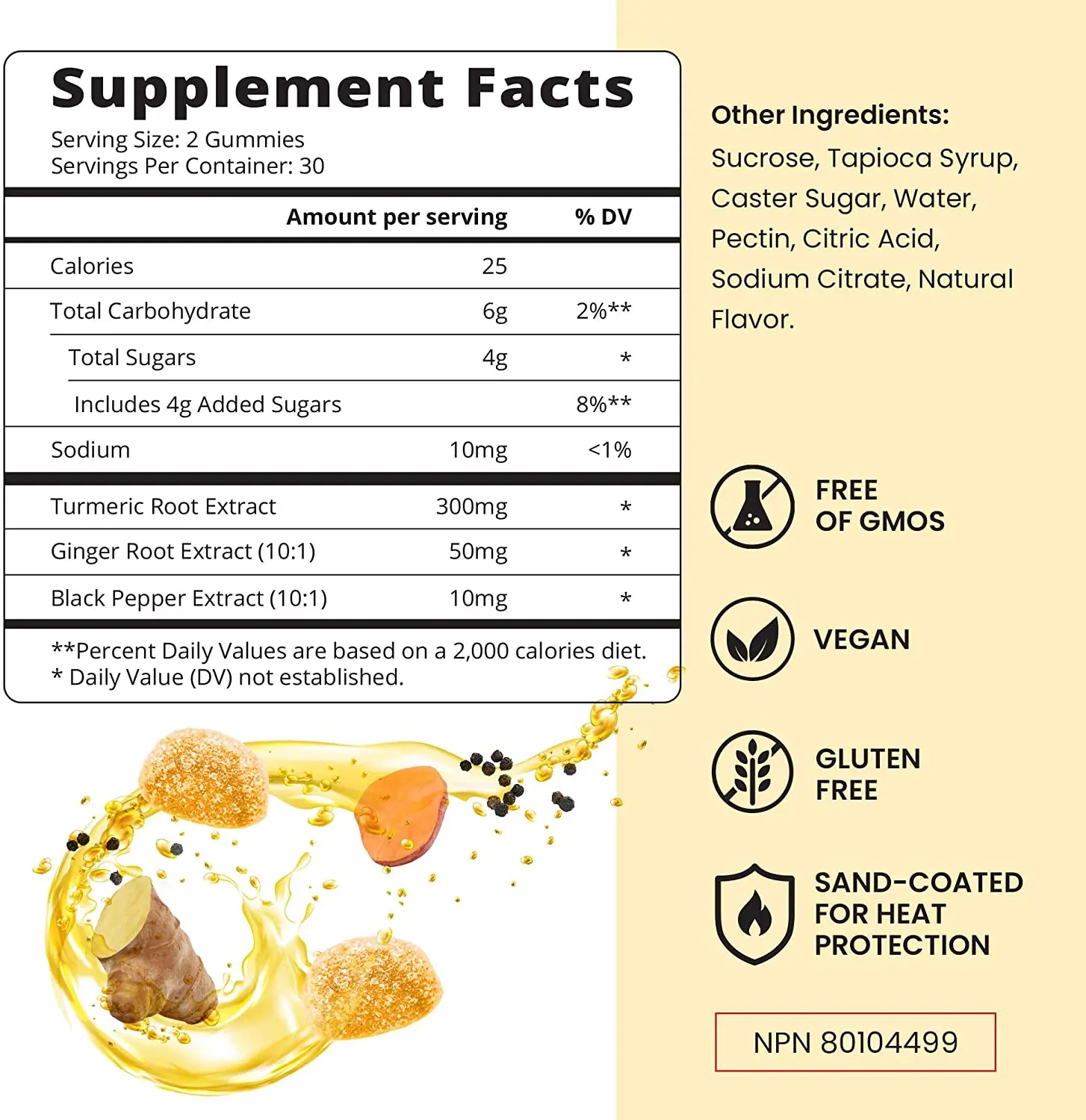 OEM Vegan Turmeric Ginger Gummies and Capsules Antioxidants for Beauty Effective Vegan Curcumin Source