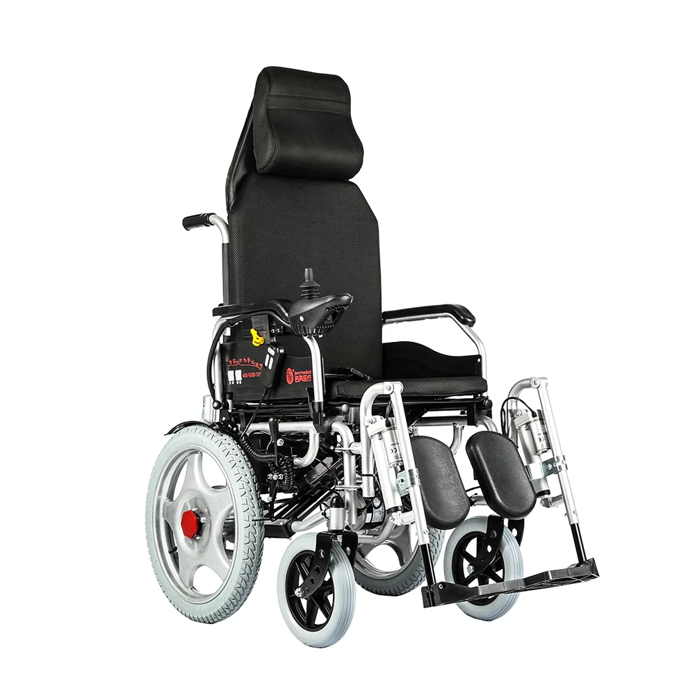 Cheap Price Manual Brake Reclining Backrest Health Medical Equipment Electric Wheelchair With Headrest