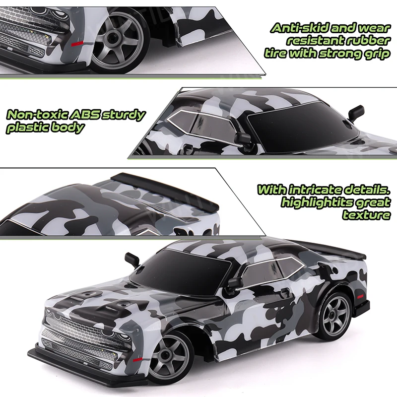 Hot Selling 2.4G High Speed 4WD 1/16 RC Drift Car Remote Control Kids Toy with Spare Tire USB Cable Included