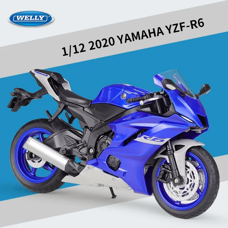 WELLY 1:12 YAMA-HA 2020 YZF-R6 тяжелый мотоцикл имитационная модель сплава.