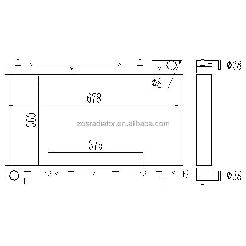 Aluminum Radiator For Subaru Forester Turbocharged 2004-2005 SG5