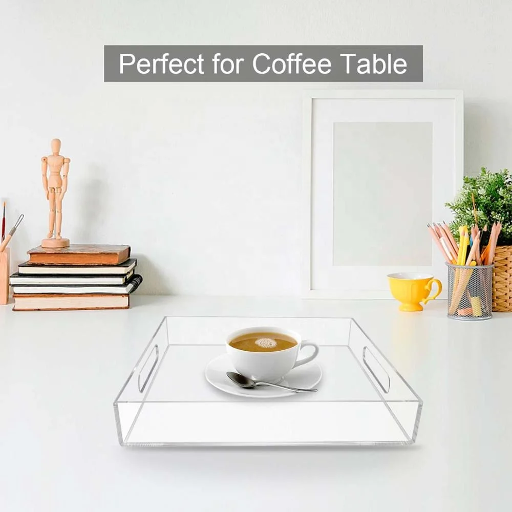 Clear 12x12x2 inch Square Acrylic Tray