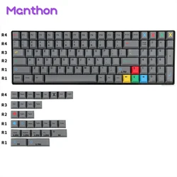 GMK Dualshot Theme 129 Keys PBT DYE-SUB Cherry Profile Keycaps For Mechanical Gaming Keyboard Grey Series Key Caps