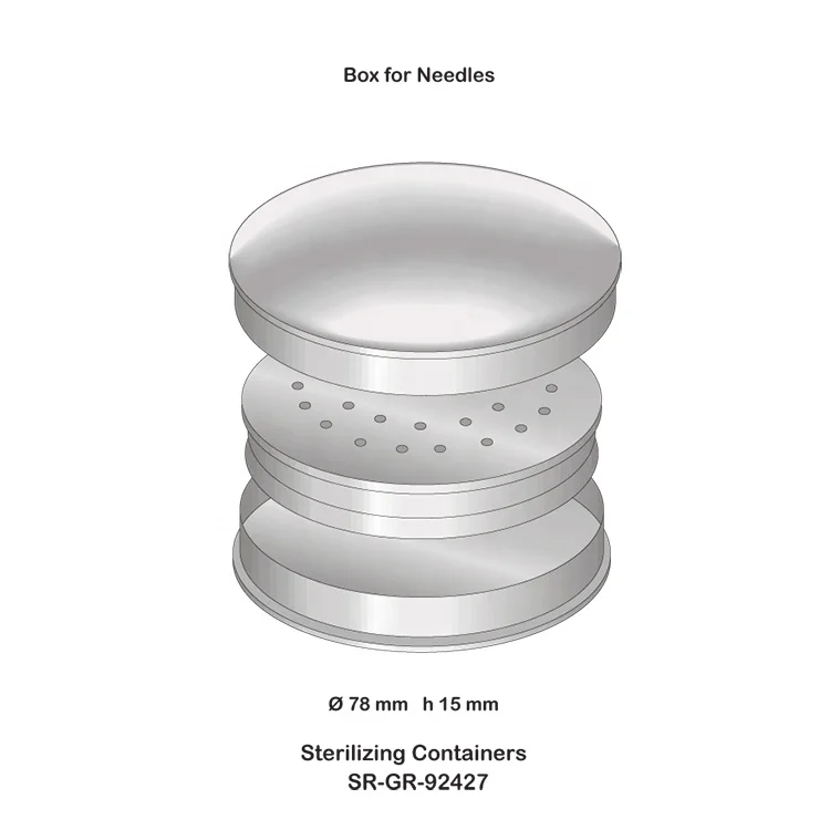 Low MOQ Wholesale Price High Quality Stainless Steel Sterilizing Containers Box For Needles