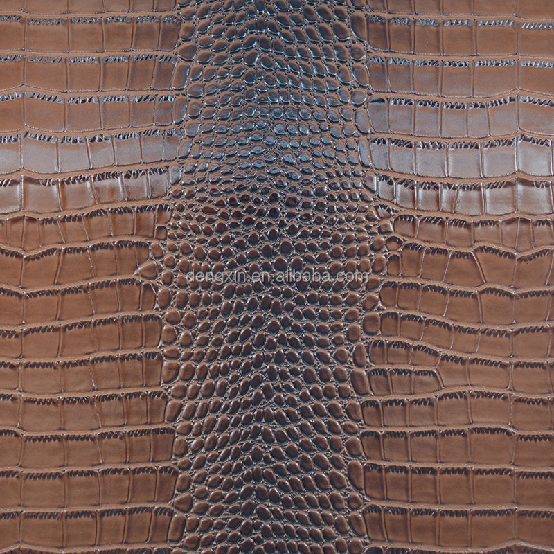 
Deft design crocodile grain pvc synthetic leather material 