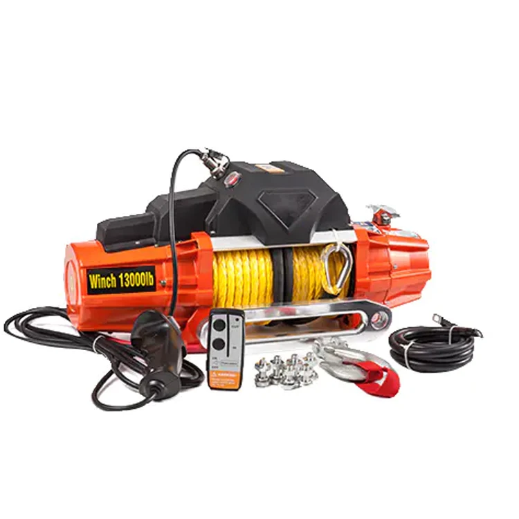 Universal 4x4 car winch off-road vehicle self-rescue small crane imported high strength nylon rope wireless control