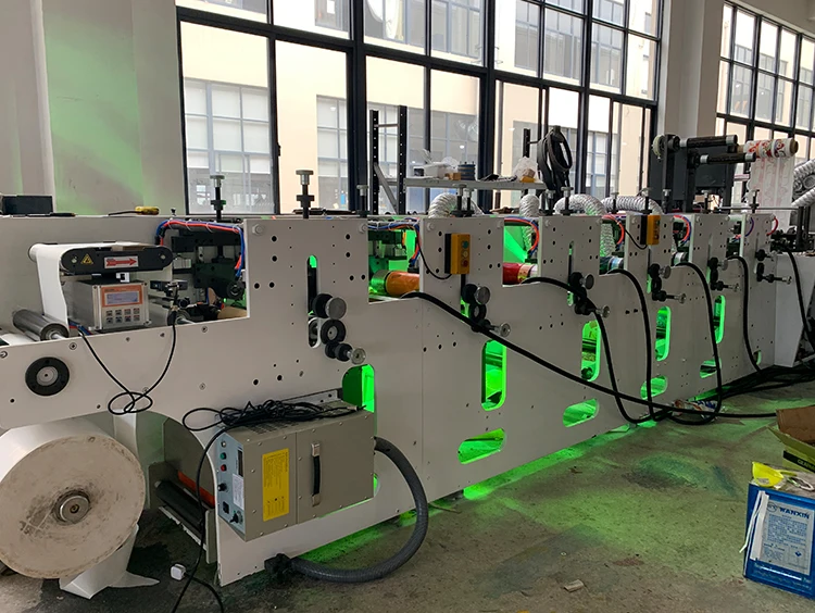 Factory sale 4 5 6 7 colors label paper plastic film roll printer horizontal flexographic flexo printing machine