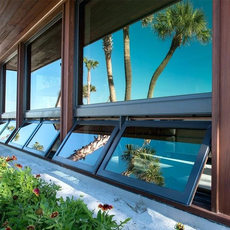 High Quality Standard Customized Aluminum Windows, Optional Used Insect Screen Aluminium Awning Window With Decorative Grills