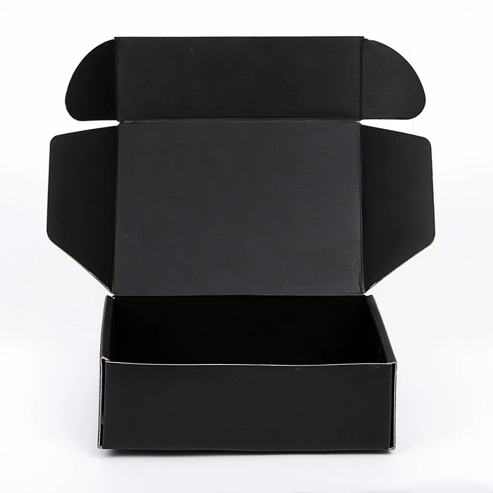 Wholesale Mailer Box Corrugated Matte Black Shipping Box Custom Printing Packaging Shoe Box With Logo