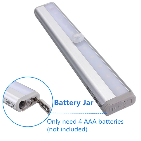  Battery Powered Wireless Motion Sensor LED Night