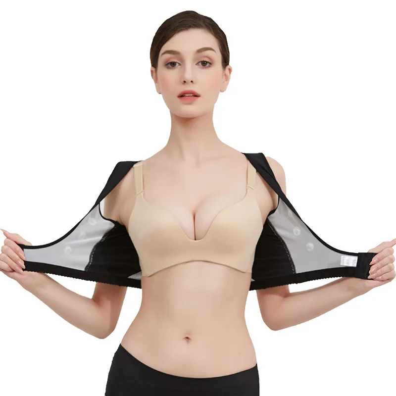 5000 Women Adjustable Elastic Back Support Belt Chest Posture Corrector Shoulder Brace Body Shaper Corset