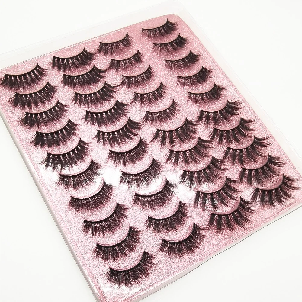 20 пар шелковых ресниц, Длинные Накладные ресницы из искусственной норки, 3d ресницы, Лидер продаж 2021