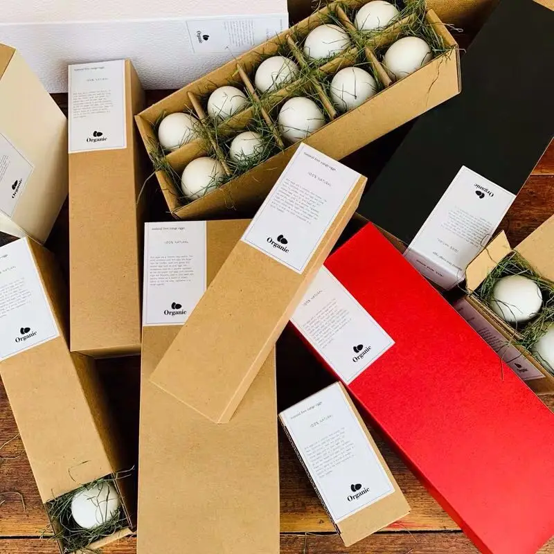 
Custom molded paper Eco-friendly Chicken egg carton 6 pack egg box cartons packing 