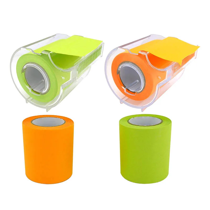 Hot selling custom color logo cheap strong adhesive roll round stationery clear round sticky notes roll