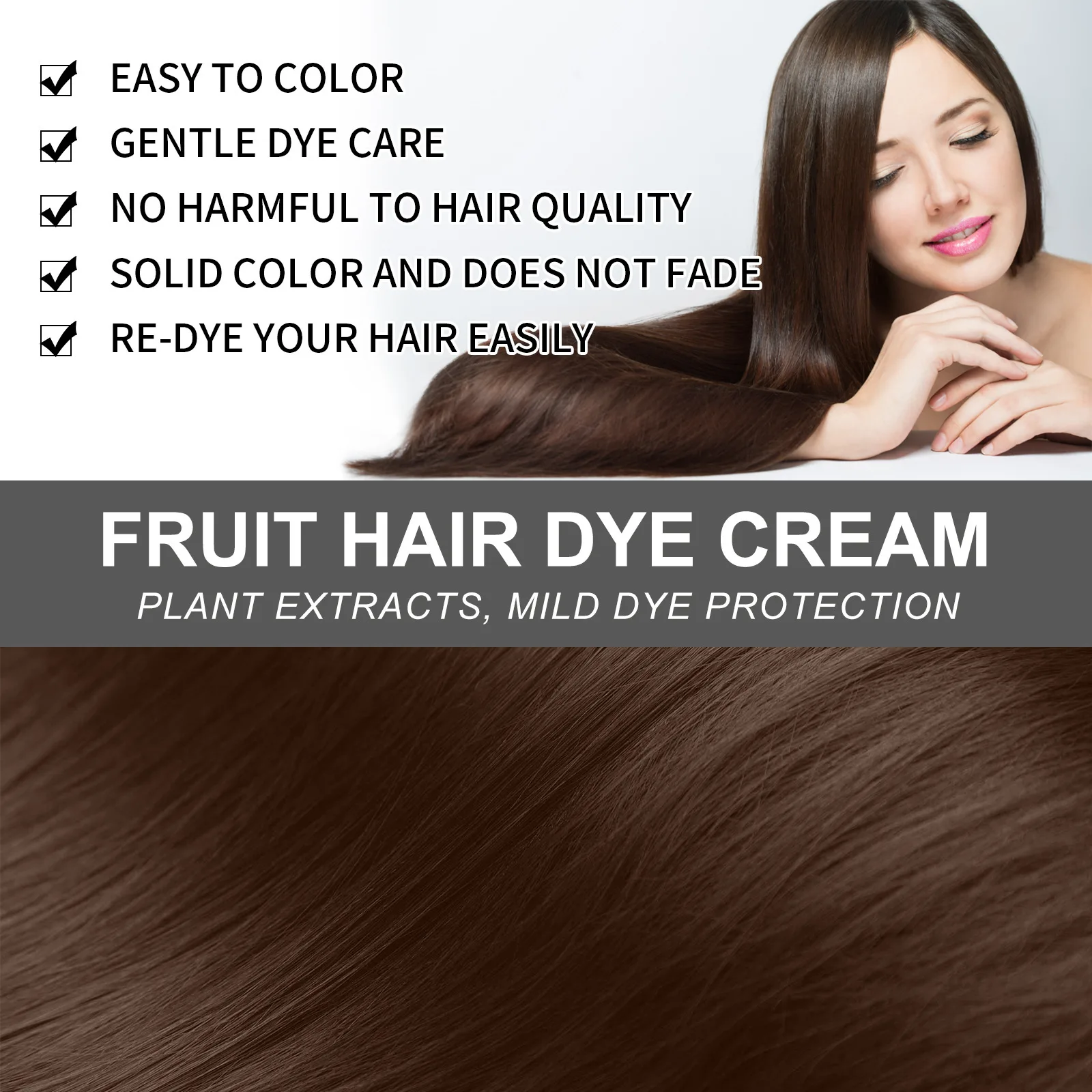 New Arrival Fruit and Vegetable Hair Balm Gentle Long-lasting Waterproof Natural Colors Covering Gray Hair