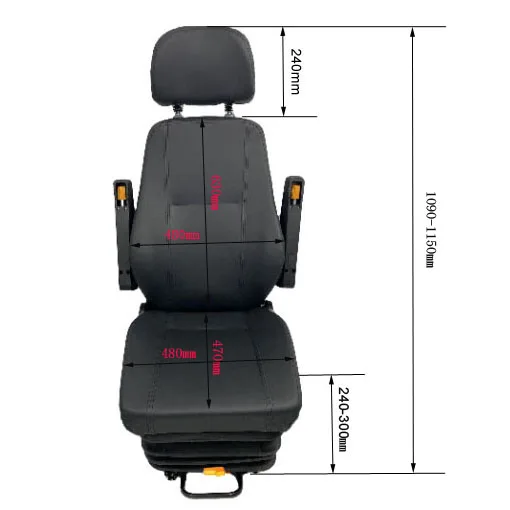 Pneumatic Car Seat Truck Air Seat Shacman Truck Driver Seat