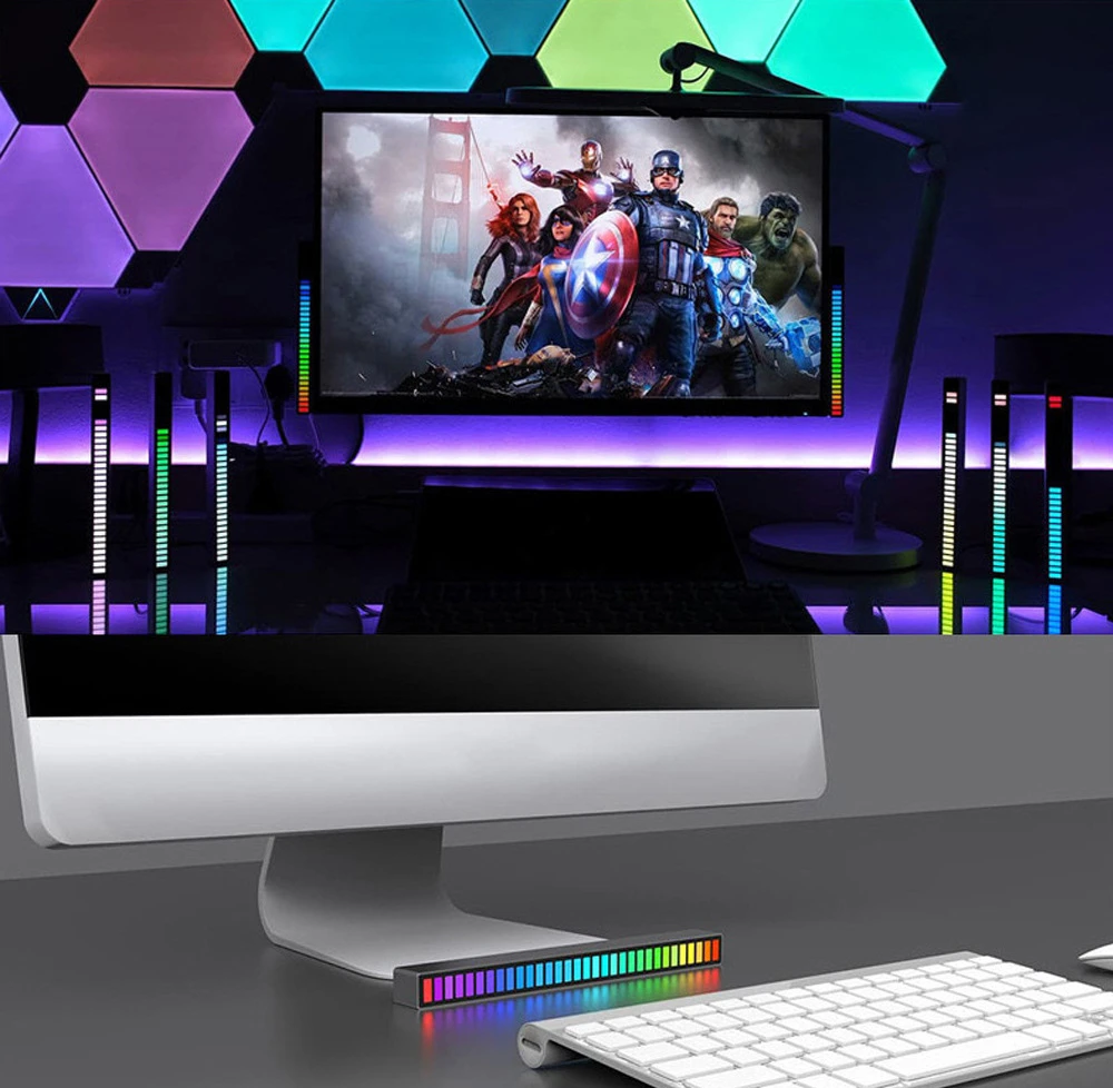 BOKUN New Product Pickup Rhythm Light Interior Atmosphere Remote Controls Music Stand Voice APP Light Led Lamp