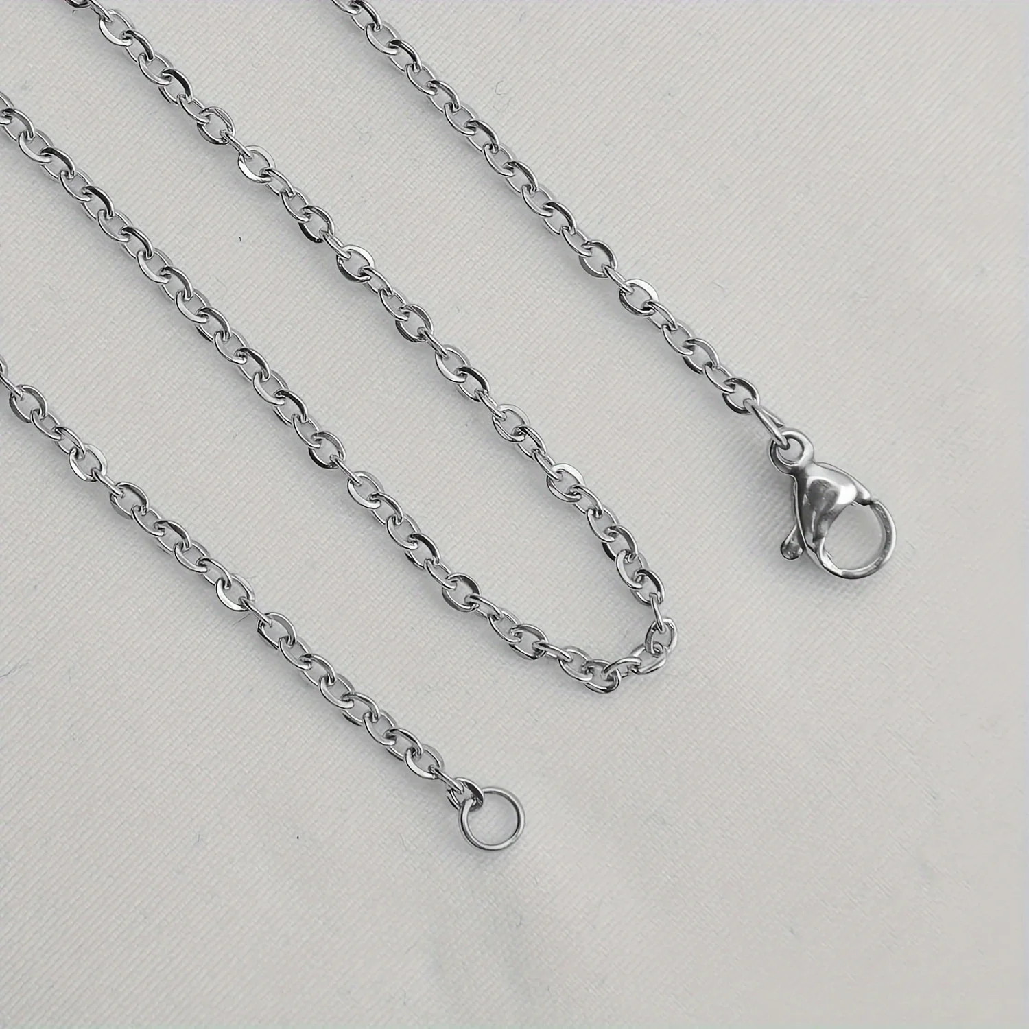 20Piece 1.5mm Stainless Steel Link Cable Chain Necklace Bulk Supply for DIY Jewelry Making Jewelry Findings & Components