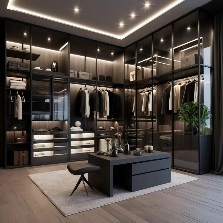 CBMmart Customized Luxury Modern Simple Minimalist Corner Large Wardrobe Bedroom Wall Mounted Wood Walkin Cabinets Closet