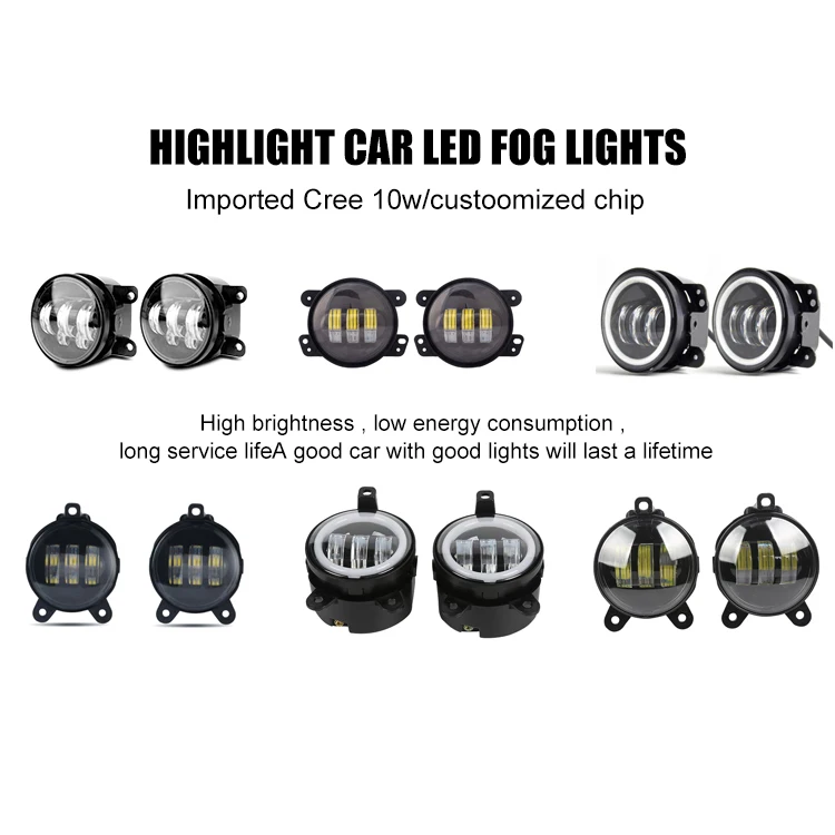 RCJ LED Lights Car LED Driving Lights 30W Car LED DRL Fog Lamps LED Angel Eyes Fog/Driving Lights