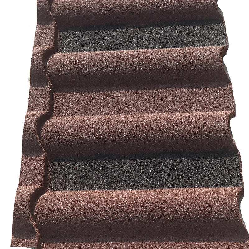 Aluminum roofing sheets Milano Tile 0.4 red color steel stone coated roof tile steel corrugated roof panel