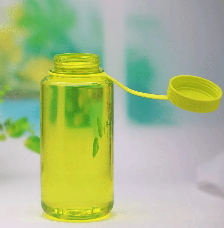 custom 1 Litre Wide Mouth Eco BPA Plastic With sealed lid Sports Water Bottle